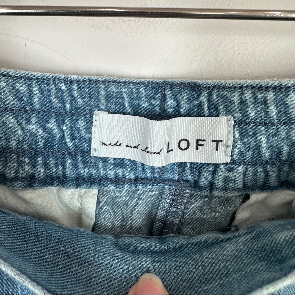 Loft Light Blue Drawstring Pull On Heans Denim Jo… - image 3